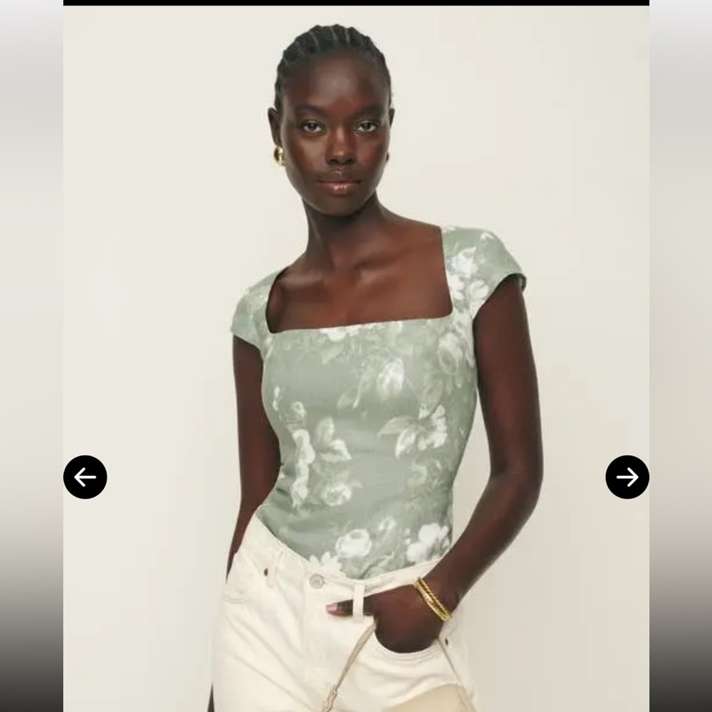 Reformation Cora linen top